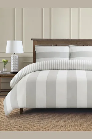 U.S. Polo Assn. U. S. Polo Assn. Pure Cotton Block Stripe Duvet SetKING