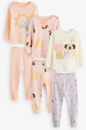 Next 3 Pack 100% Cotton Long Sleeve Snuggle Pyjamas (9mths-16yrs)2