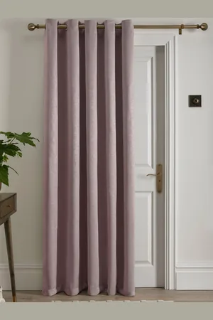 FUSION Strata Room Darkening Woven Eyelet Single Door Curtains168Bx213D