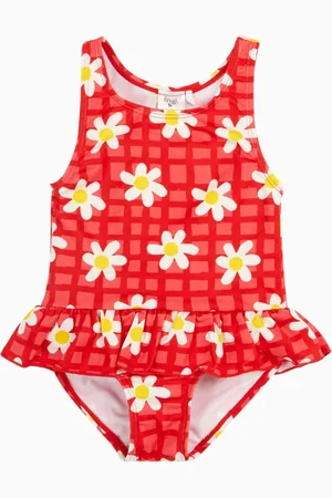 Frugi Kids Blue Little Coral Swimsuit Swimwear8086cm