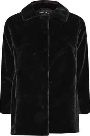 Evans Faux Fur Black Coat48