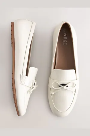 Next Forever Comfort Round Toe Patent Bow Detail Loafer Ballet ShoesEU 39 T (UK 6)