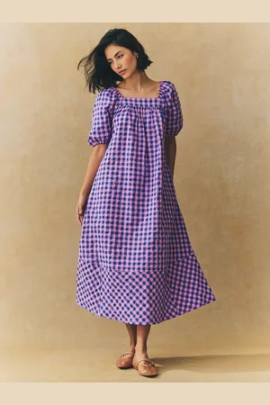 Next Puff Sleeve Square Neck Maxi Dress36