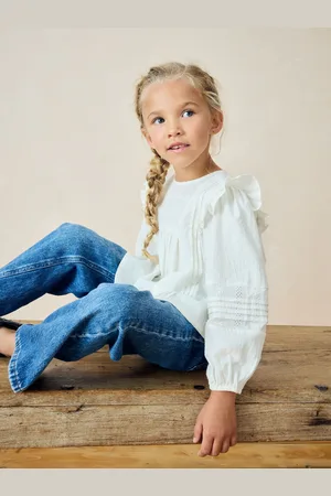 Next Long Sleeve Frill 100% Cotton Blouse (3-16yrs)9 Jaar (134cm)