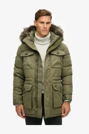 Superdry Chinook Faux Fur Parka 100% Cotton CoatL