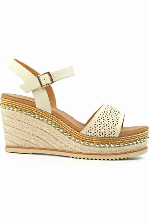 Lunar Natural Anya Wedge Sandalseu355