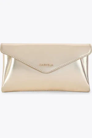 Carvela Gold Megan Envelope Clutch Bageen