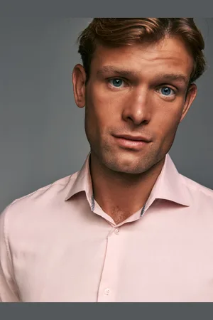 Next Regular Fit Textured 100% Cotton Poplin Long Sleeve Single Cuff Shirt With Cutaway Collar41 cm R (UK 16 R)