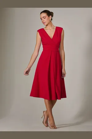 Jolie Moi Sleeveless Tie Waist Midi Dress40
