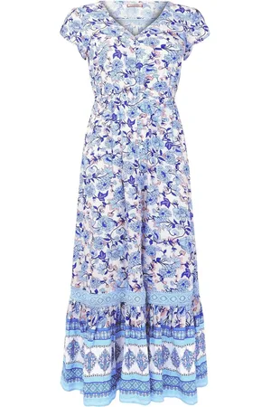 Joe Browns Floral Print Lace Trim Maxi Dress40petite