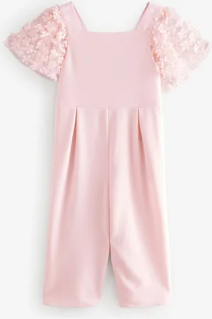 Ted Baker Pink 3D Flower Print Sleeve Detail Jumpsuit11 Jaar (146cm)