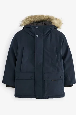 Next Faux Fur Trim Hooded Padded Parka Coat (3-16yrs)10 Jaar (140cm)