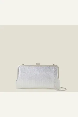 Accessorize Metallic Clutch BagEén