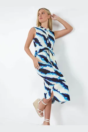 Roman Tie Detail Printed Stretch Dress46