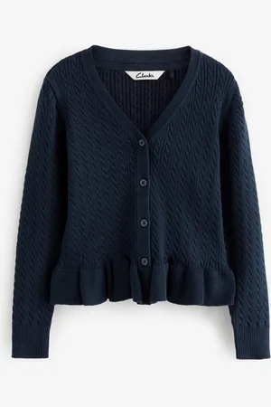 Clarks Gebreid schoolvest met kabelpatroon4 Jaar (104cm)