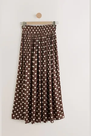 Next Glossy Satin Polka Dot Maxi SkirtEU 40 Petite (UK 12 P)