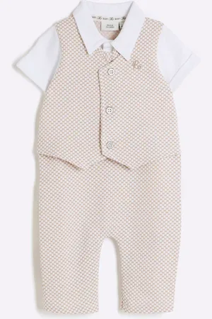 River Island Baby Boys Waistcoat Romper Set5662cm