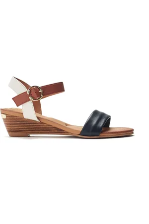 Moda In Pelle Mayapple Heel Clip Wedges Strappy Leather Sandalseu37