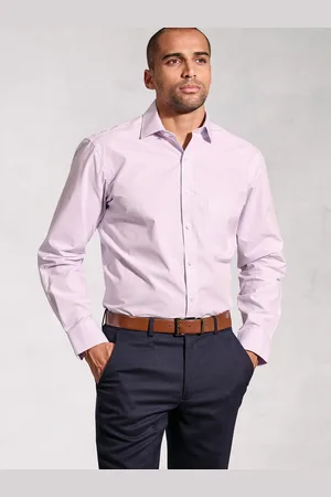 Brook Taverner Micro Oxford Check Long Sleeve 100% Cotton Shirt19in