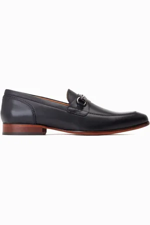 Base London Russo Slip-On Penny Black Loafersuk10eu44