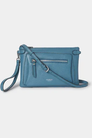 Osprey The Ruby crossbody-clutch van blauw leerEén