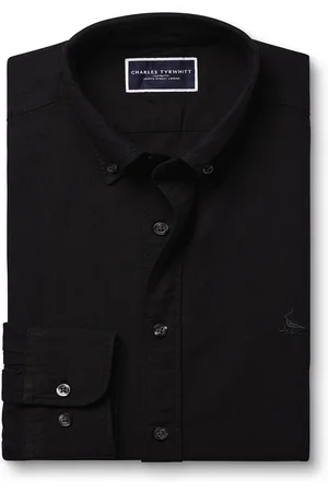 Charles Tyrwhitt Slim Fit Plain Button Down Stretch Washed 100% Cotton Oxford ShirtX-large
