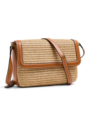Pieces® Raffia Cross Body Bageen
