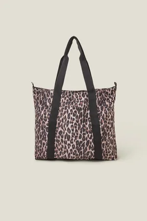 Accessorize Packable Leopard Print Tote BagEén