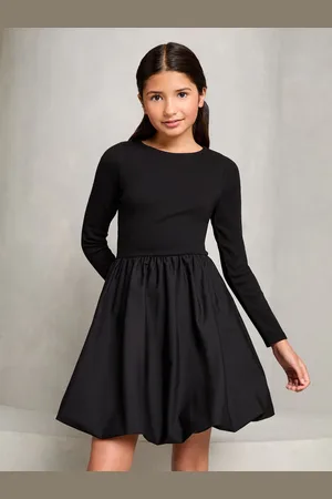Lipsy London Bubble Hem Long Sleeve 100% Cotton Dress (5-16yrs)12 Jaar (152cm)