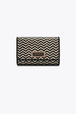 Carvela Capri Weave Black Clutch Bageen