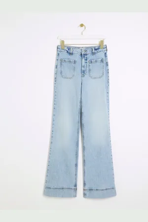 River Island Jeans met hoge taille en wijde pijpen40 R