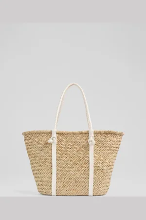 LK Bennett Harper Straw Classic Beach Tote Bageen