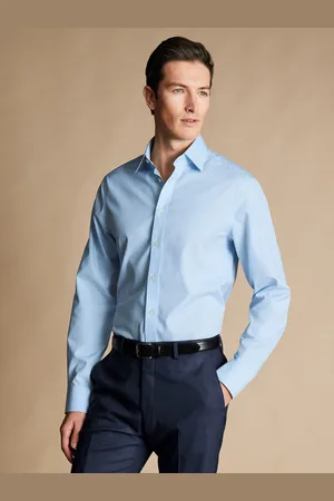 Charles Tyrwhitt Slim Fit 100% Cotton Non Iron Poplin Shirt43 cm R (UK 17 R)