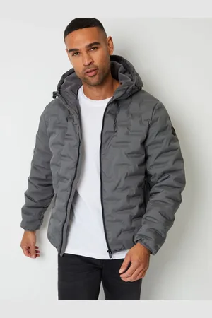 Threadbare Regenbestendig gewatteerd pufferjack met capuchonXXL