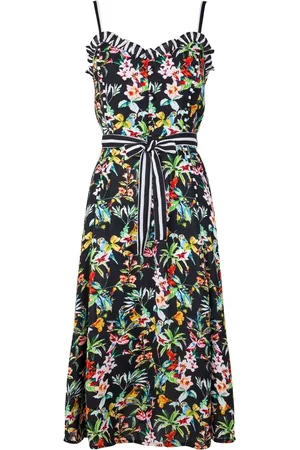 Joe Browns Tropical Print Tie Waist Contrast Strap Dress42