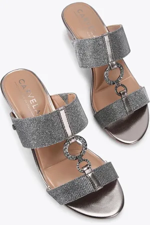 Carvela Comfort Natural Metalic Arletta Mid Wedge Sandalseu42