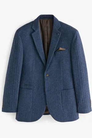 Next Blazer met visgraatmotief en hoog wolgehalte40 L