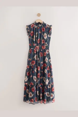 Next Printed High Neck Tiered Occasion Maxi DressEU 36 (UK 8)