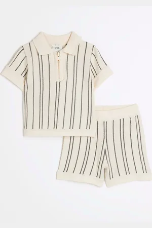 River Island Baby Boys Knitted Polo Shirt Set6268cm