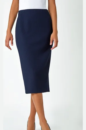 Roman Textured Pencil Stretch Skirt44