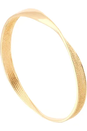 Karen Millen Gold Tone Textured Twist Narrow Bangleeen