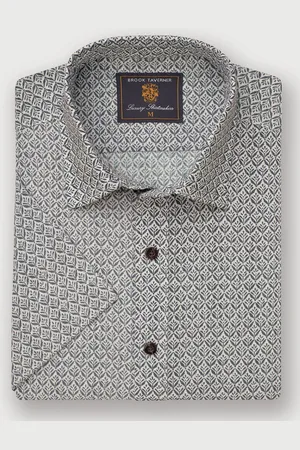Brook Taverner Geo Print 100% Cotton Shirtxxlarge