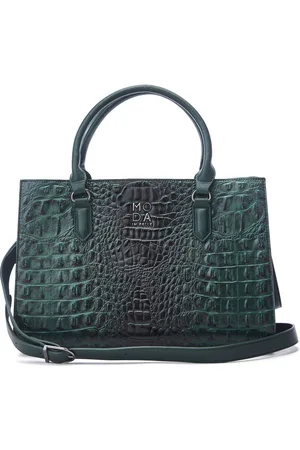 Moda In Pelle Large Blair Patent Croc Effect Tote BagEén