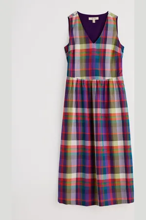 Seasalt Cornwall Lowland Heather Sleeveless 100% Organic Cotton Dress40