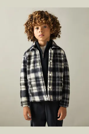 Reiss Wade geruit geborsteld overshirt met capuchon11