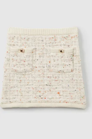 Reiss Felicity Tweed-Effect Knitted Mini Skirt with Merino13