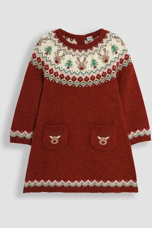 JoJo Maman Bébé Christmas Knitted Dress6