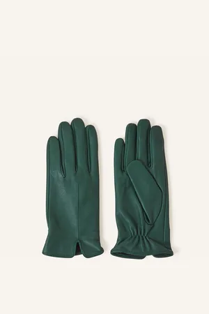 Accessorize Touch Screen Winter Leather GlovesM-L