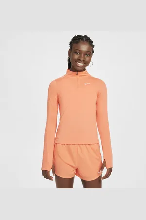 Nike Dri-FIT meisjestop met lange mouwen en korte rits