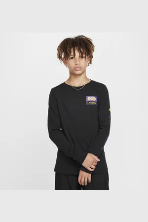 Nike Los Angeles Lakers Essential NBA-shirt met lange mouwen voor jongens